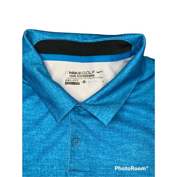 Nike Golf Tour Performance Men’s Golf Polo Blue Ombré Size Extra Large - Picture 2 of 4